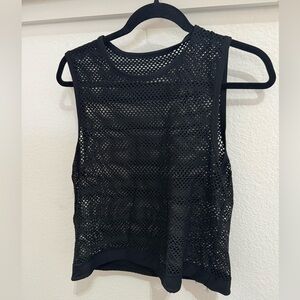 Black Mesh Lululemon Crop Tank